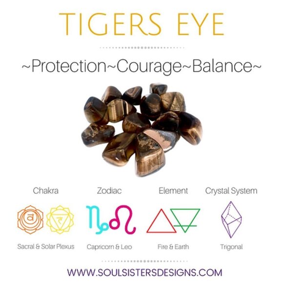 Tigers Eye & German Silver Size 7 RING focus mental clarity anxiety - Picture 4 of 5